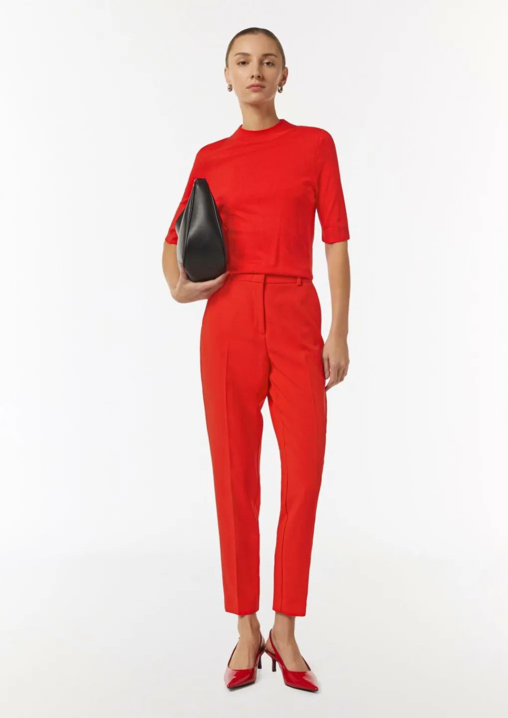 Ankle-Hose mit Eingrifftaschen und Gürtelschlaufen-Comma Discount