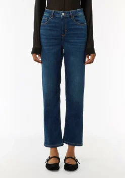 Ankle-Jeans aus Baumwollstretch mit geradem Bein-Comma Hot
