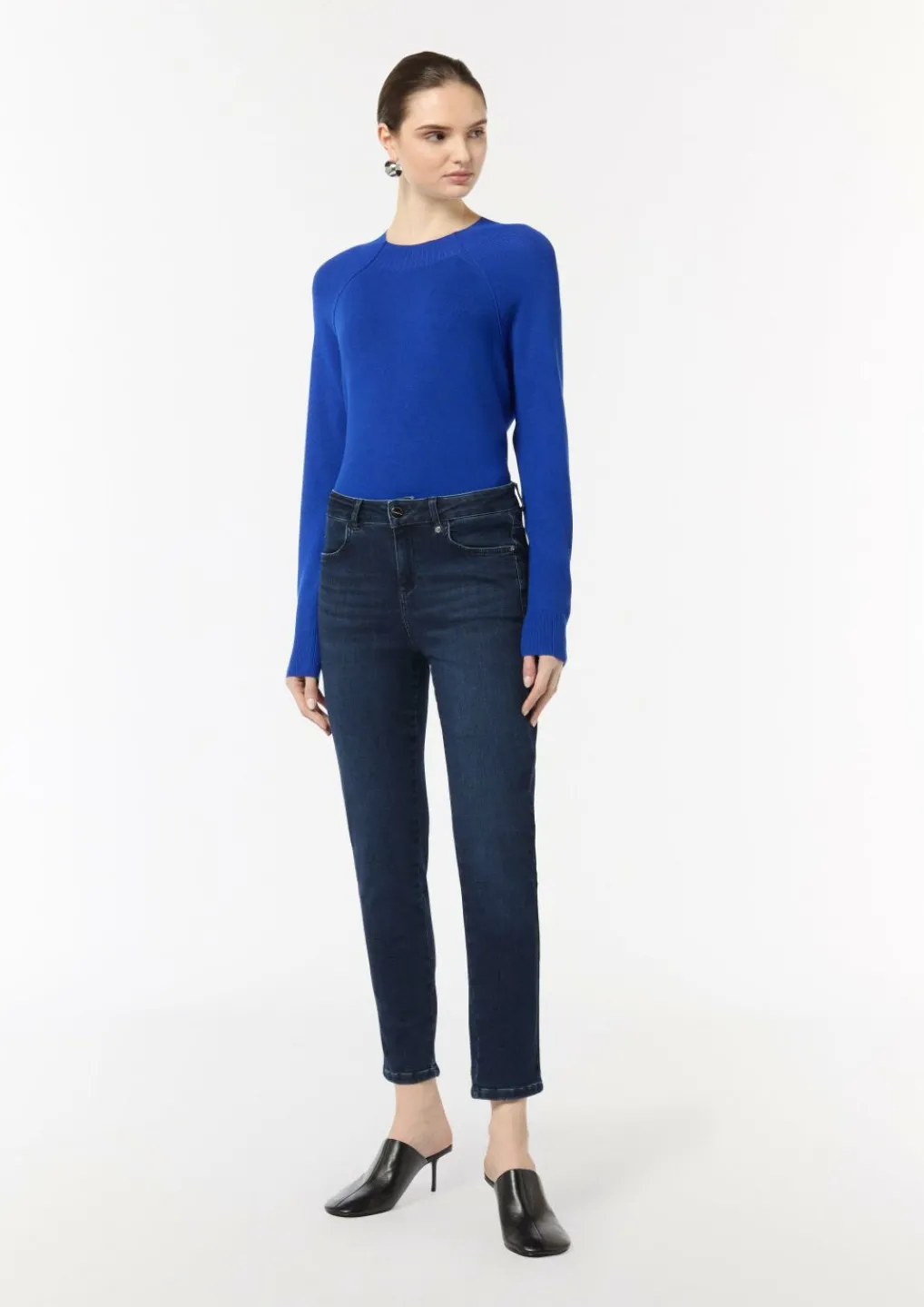 Ankle-Jeans mit Slim Leg-Comma Discount