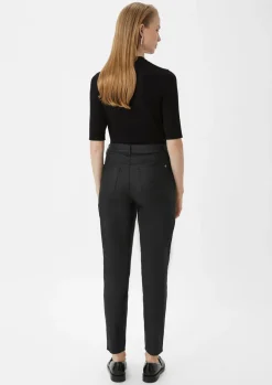 Ankle Jeans / Regular Fit / Mid Rise / Slim Leg / Coating-Comma Fashion