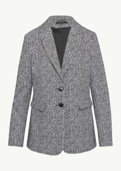 Antaillierter Blazer aus Jacquard-Comma Online
