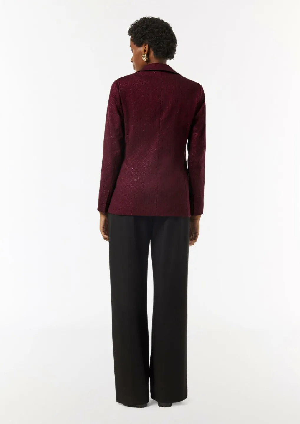 Antaillierter Jacquard-Blazer mit Glitzergarn-Comma Best