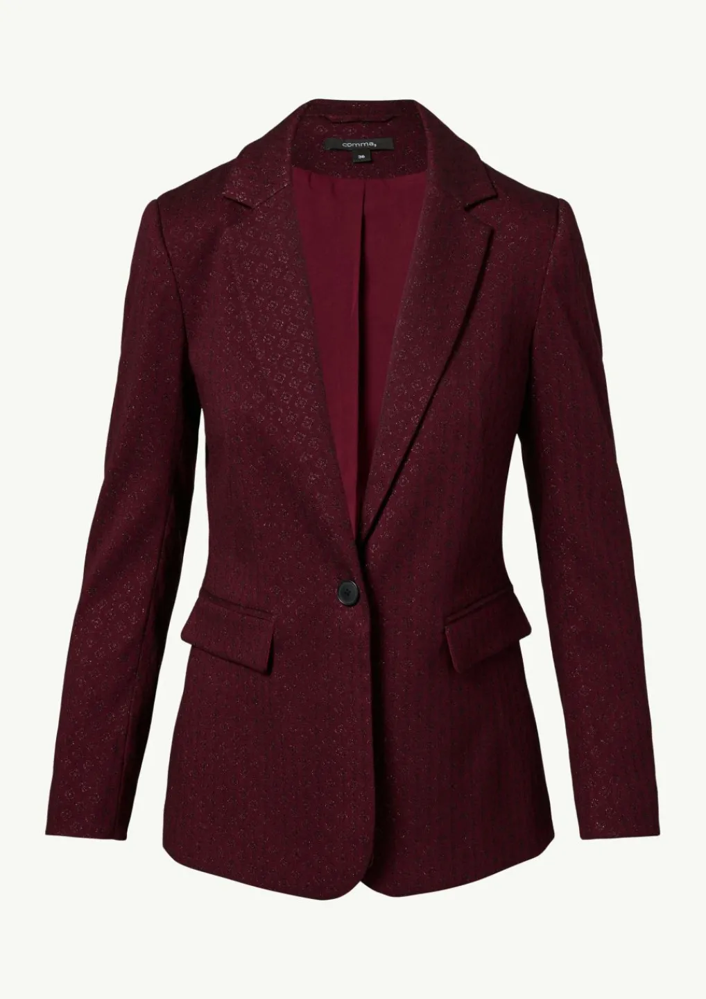 Antaillierter Jacquard-Blazer mit Glitzergarn-Comma Best