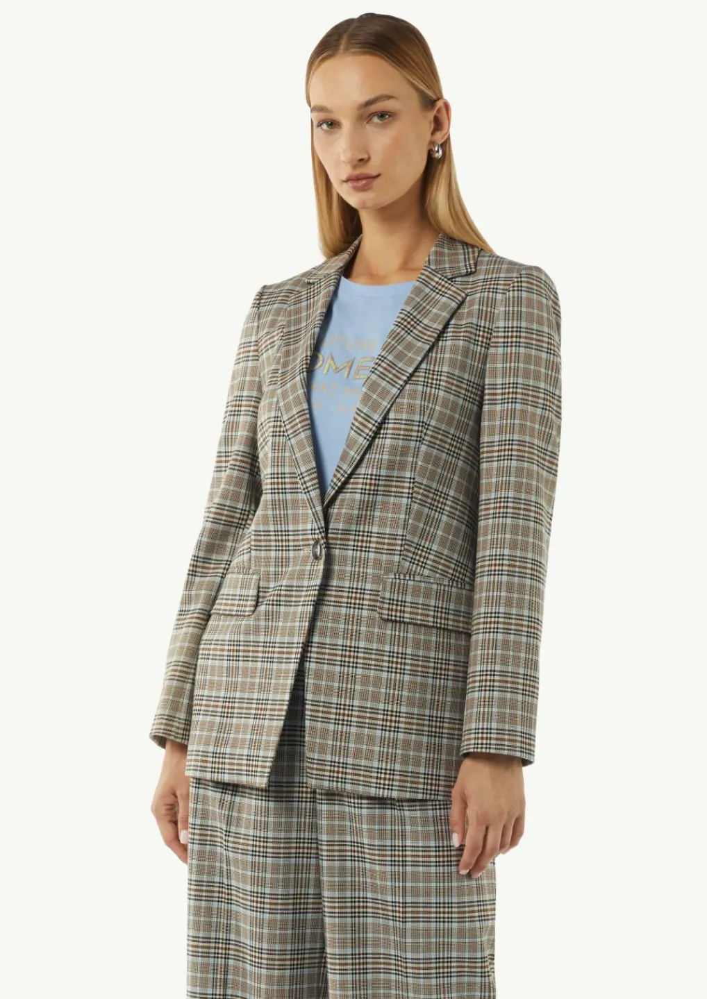 Antaillierter Karo-Blazer-Comma Outlet