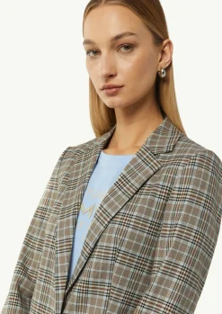 Antaillierter Karo-Blazer-Comma Outlet