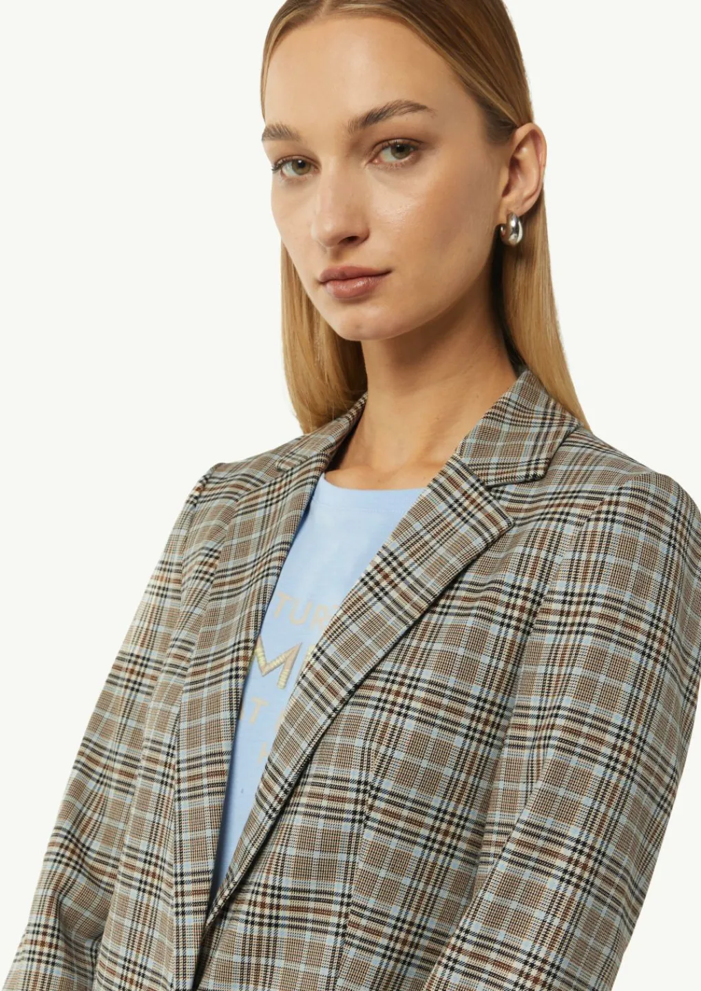 Antaillierter Karo-Blazer-Comma Outlet