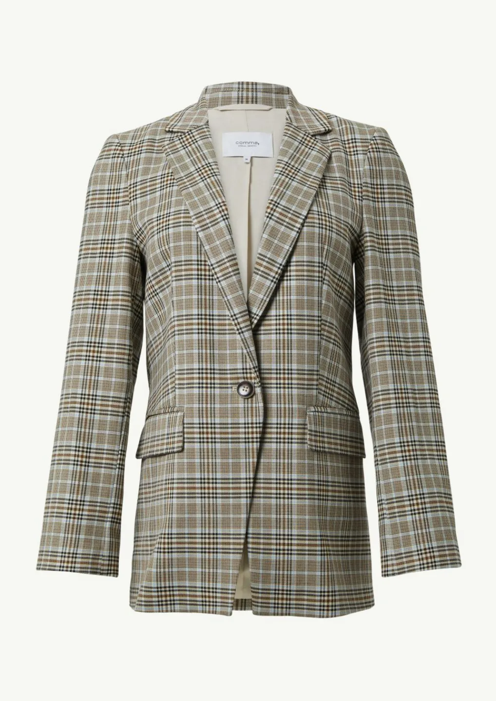 Antaillierter Karo-Blazer-Comma Outlet
