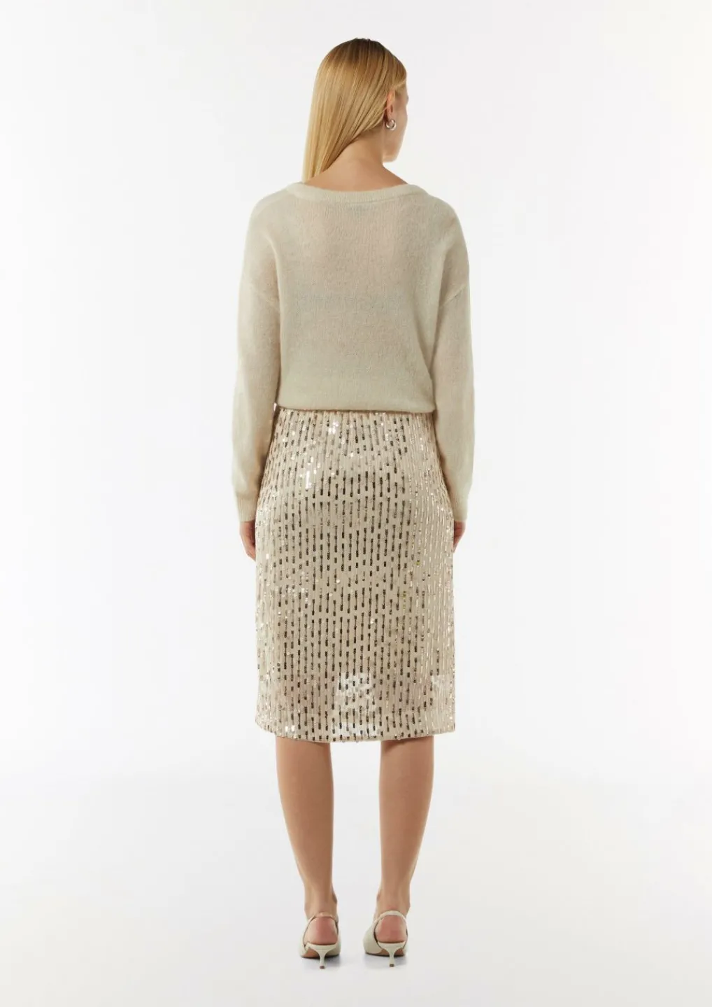 Antaillierter Mesh-Rock mit Jerseyfutter-Comma Online