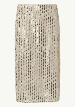 Antaillierter Mesh-Rock mit Jerseyfutter-Comma Online