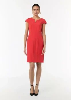 Antailliertes Kleid aus Viskosestretch-Comma Online