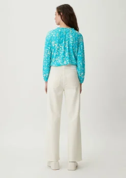 Baumwollbluse aus Crêpe-Comma Hot
