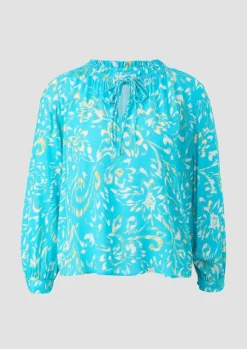 Baumwollbluse aus Crêpe-Comma Hot