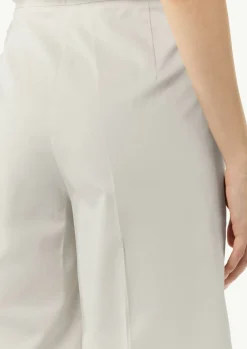 Baumwoll-Hose mit seitlichem Reißverschluss und Semi-Wide-Leg-Comma Sale