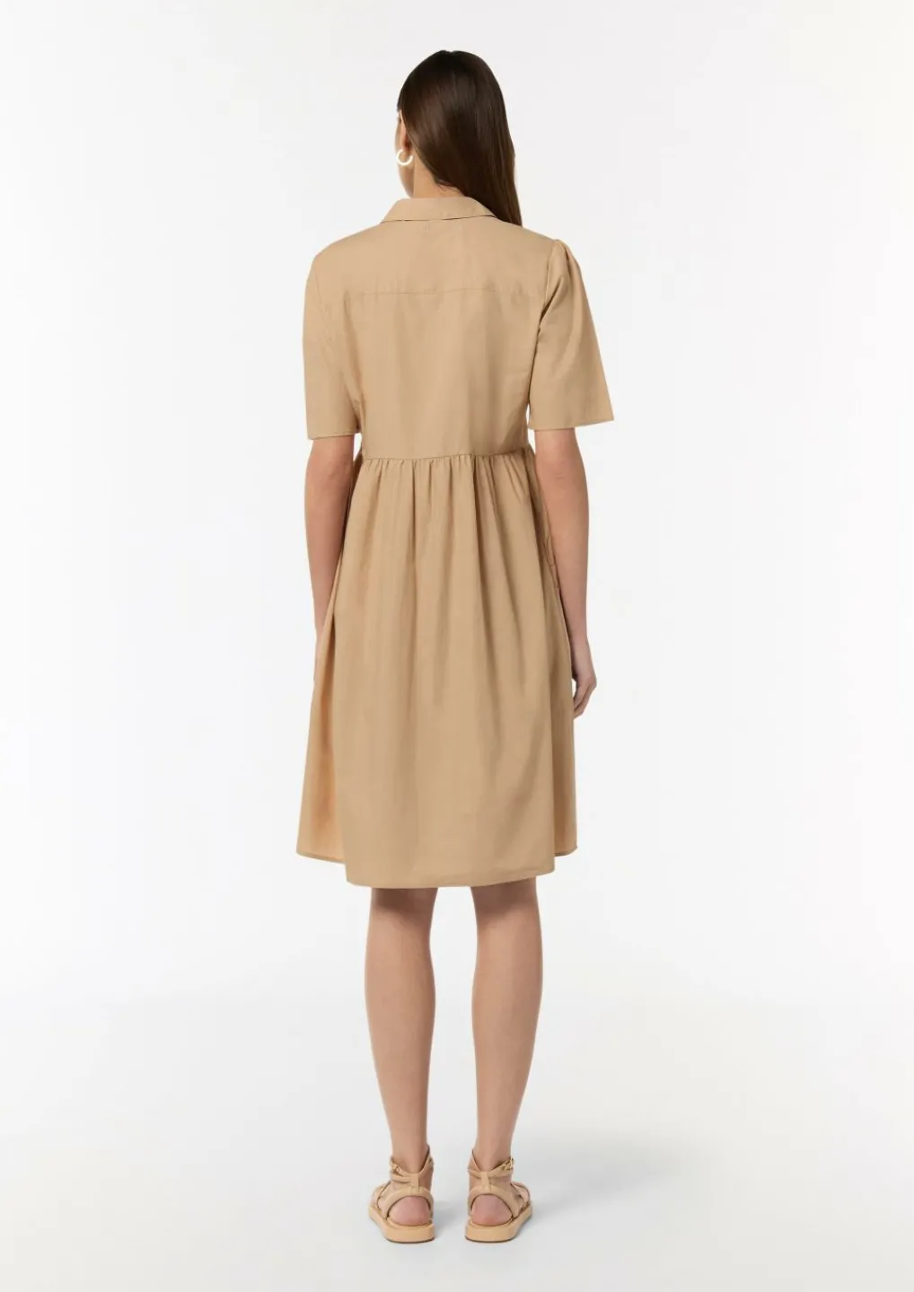 Baumwollkleid mit Hemdkragen-Comma Clearance