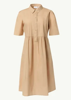 Baumwollkleid mit Hemdkragen-Comma Clearance