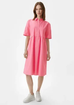 Baumwollkleid mit Hemdkragen-Comma Outlet