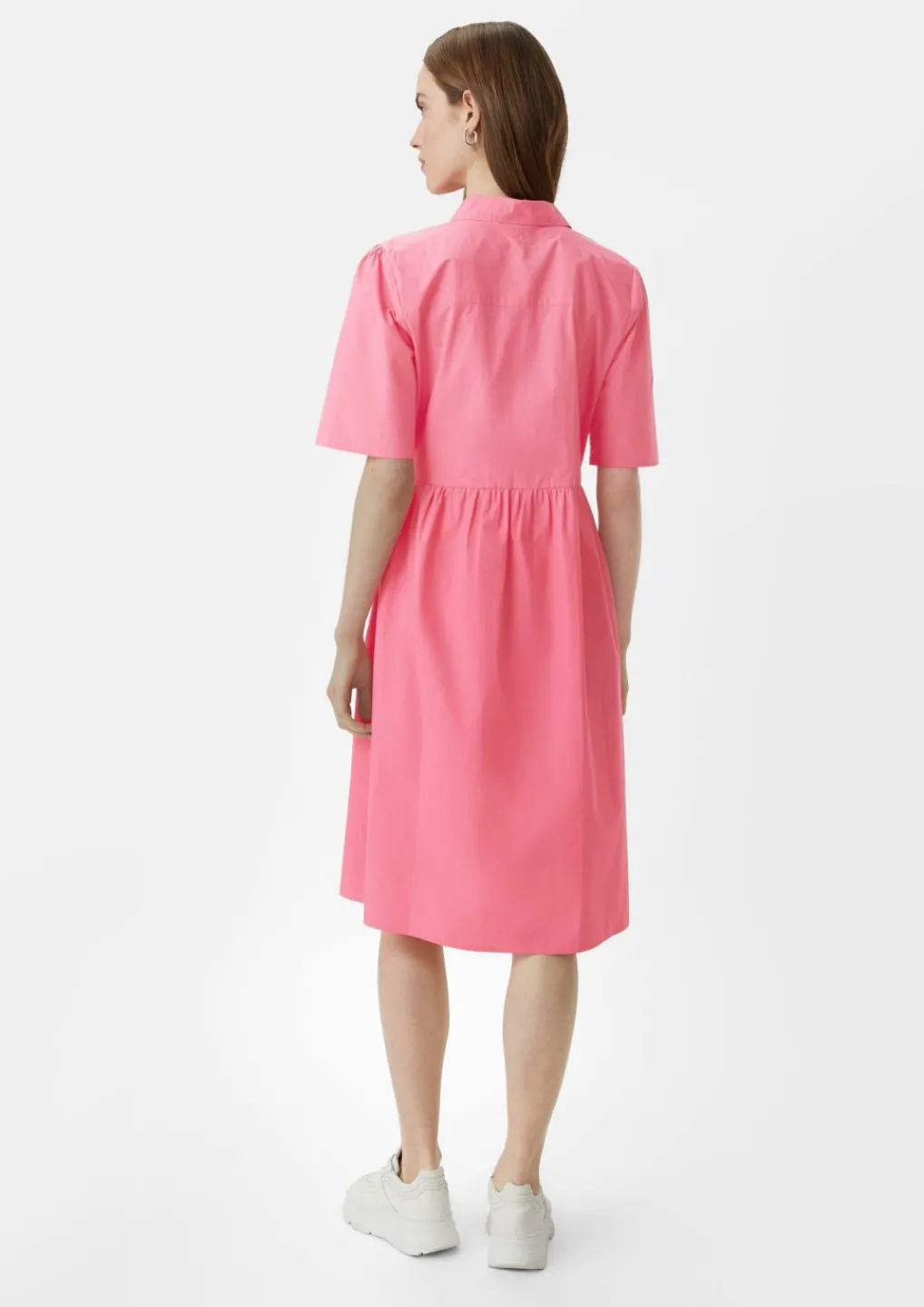 Baumwollkleid mit Hemdkragen-Comma Outlet