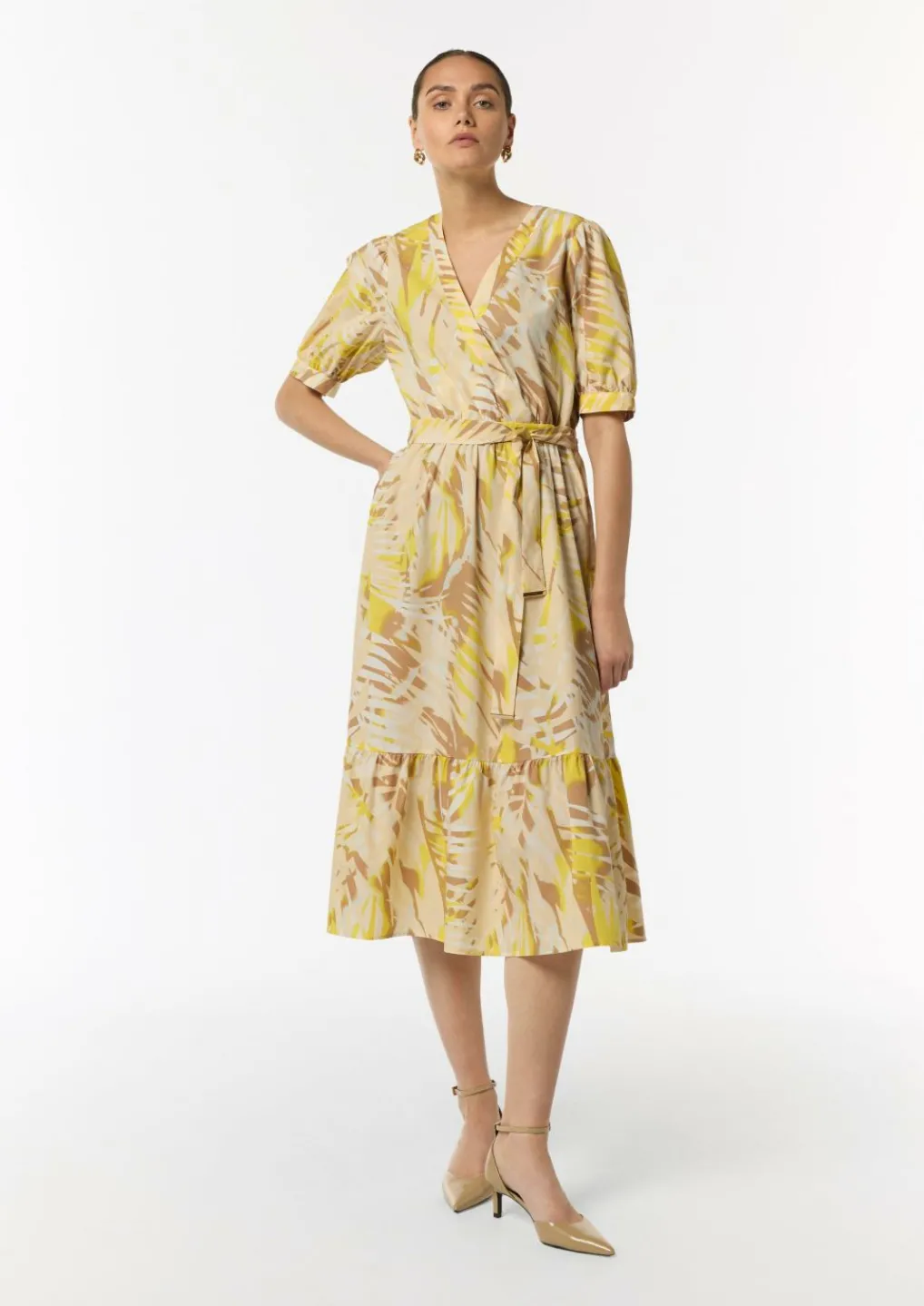 Baumwoll-Kleid mit Puff-Ärmeln-Comma Hot