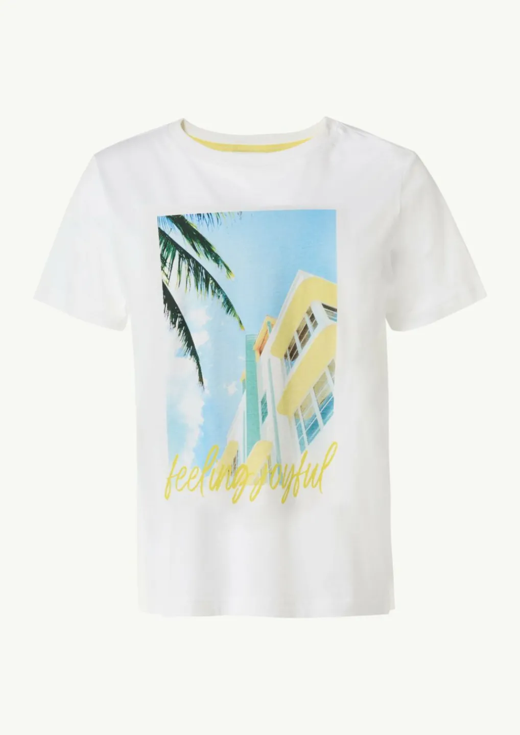 Baumwollshirt mit Front- und Rückenprint-Comma Sale