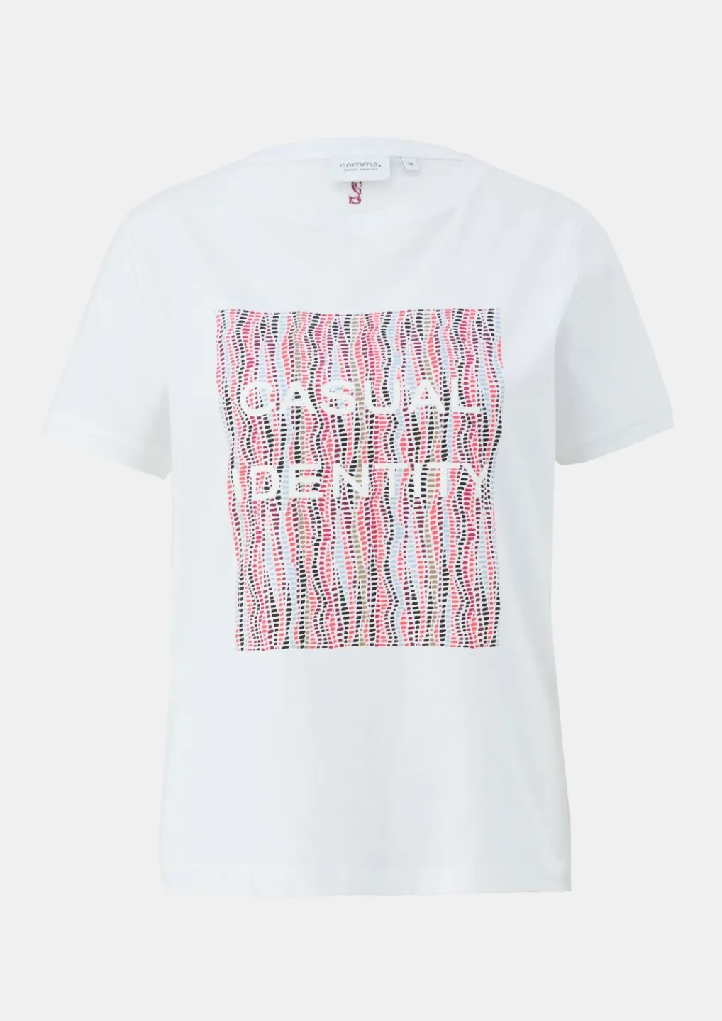 Baumwollshirt mit gummiertem Frontprint-Comma Discount