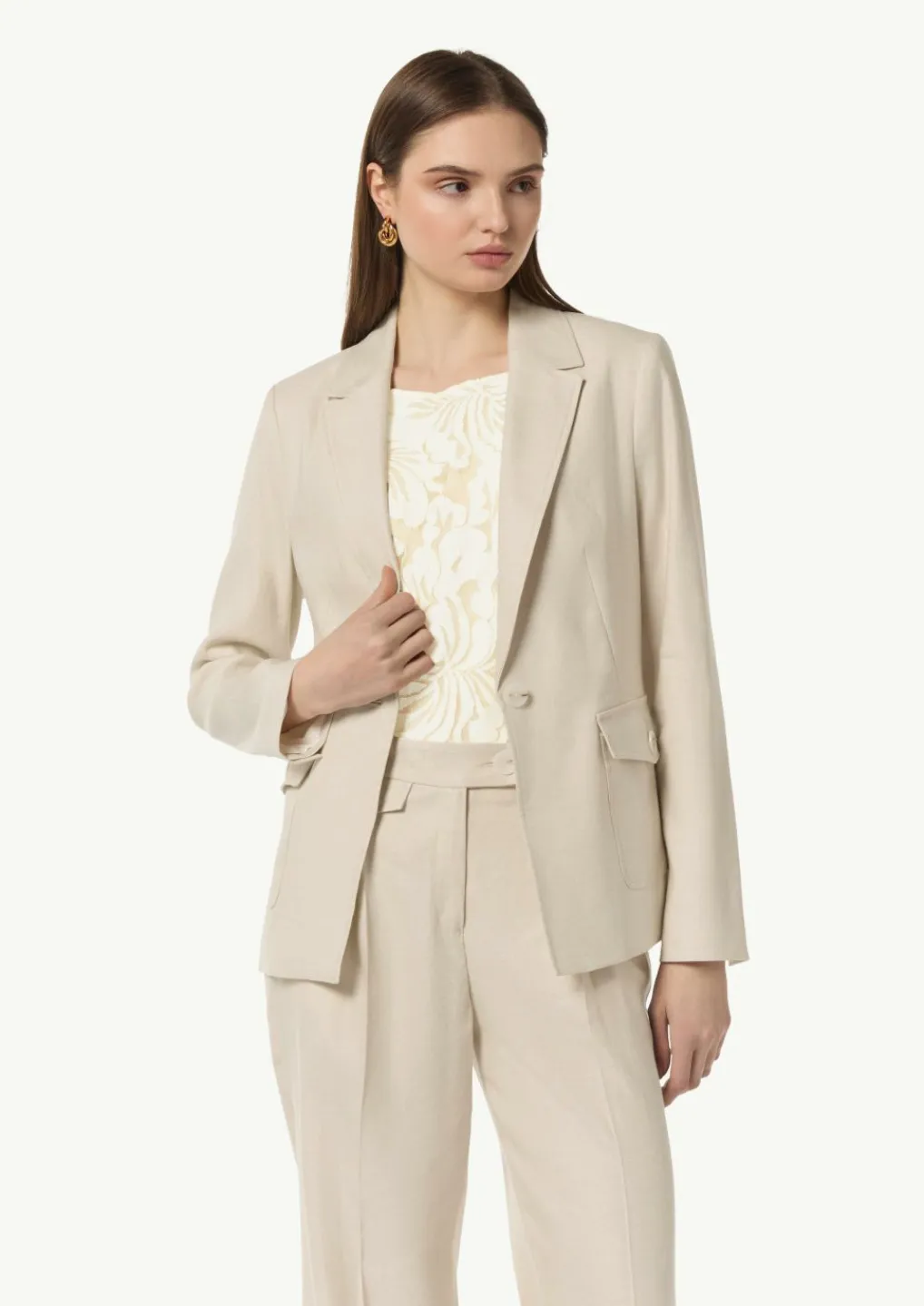 Blazer aus Leinenmix-Comma Outlet