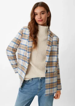 Blazer mit Karomuster-Comma Fashion