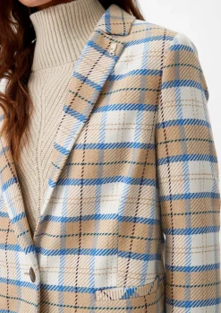 Blazer mit Karomuster-Comma Fashion
