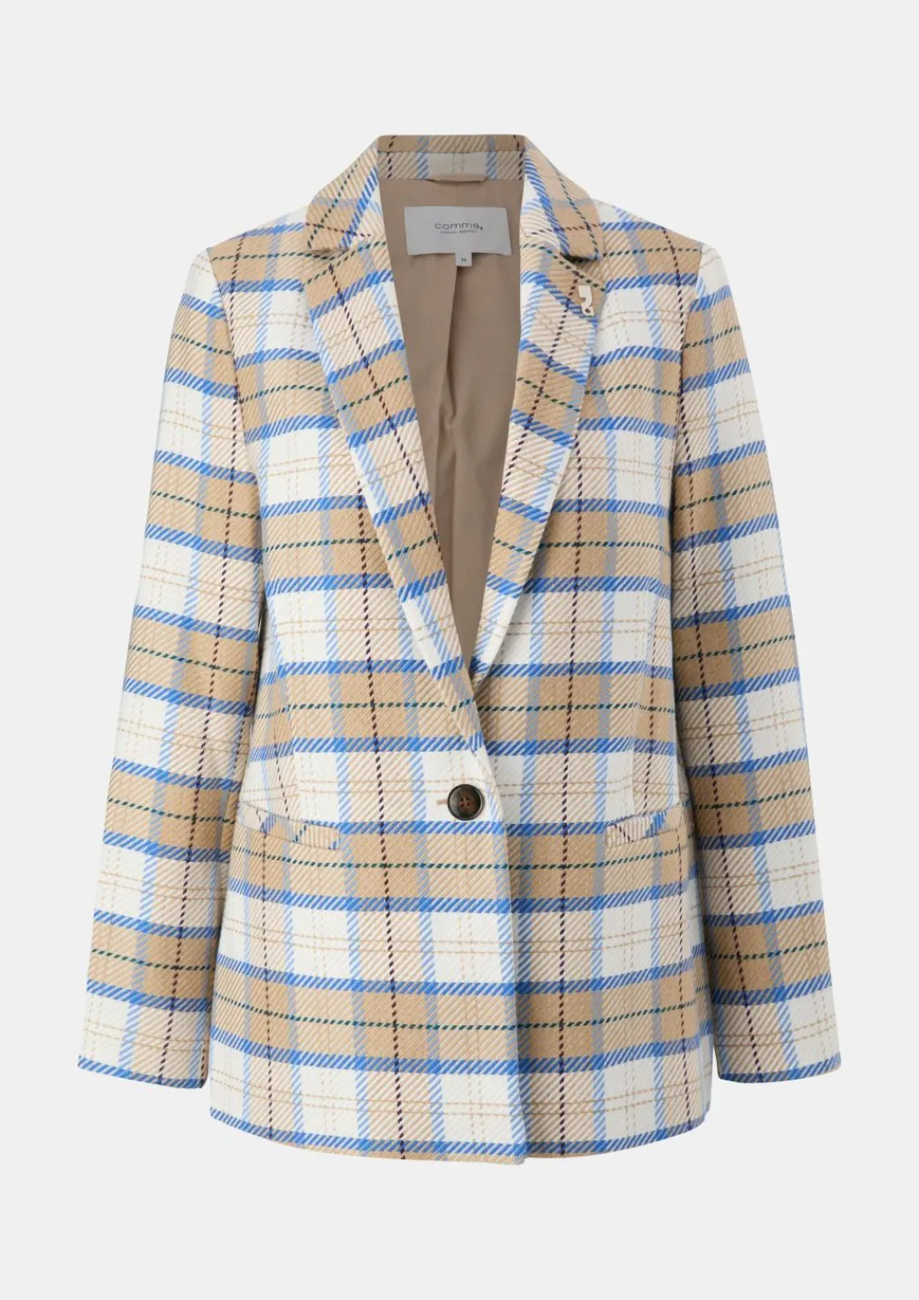 Blazer mit Karomuster-Comma Fashion