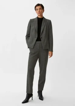 Blazer mit Pepita-Muster-Comma Hot