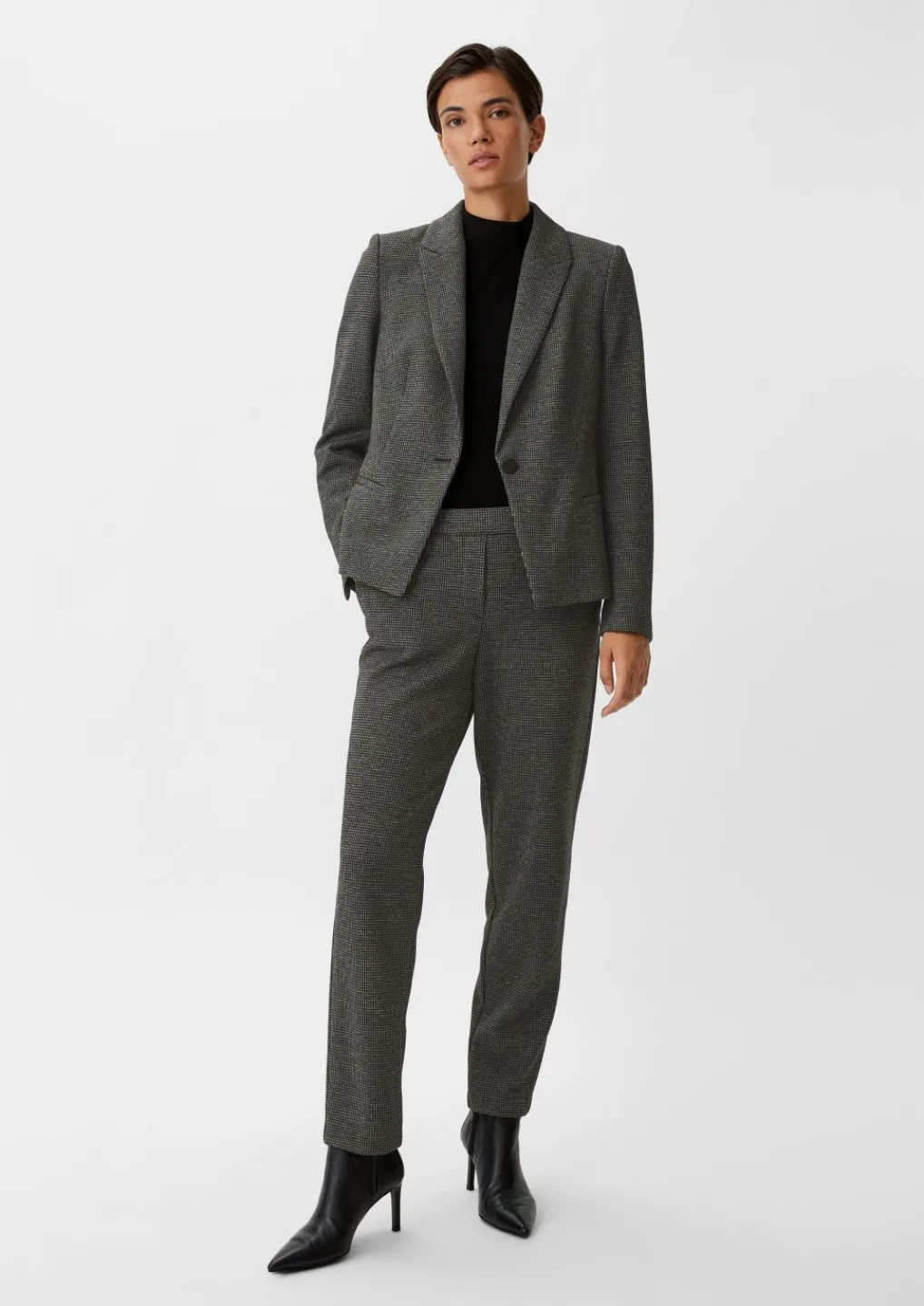 Blazer mit Pepita-Muster-Comma Hot