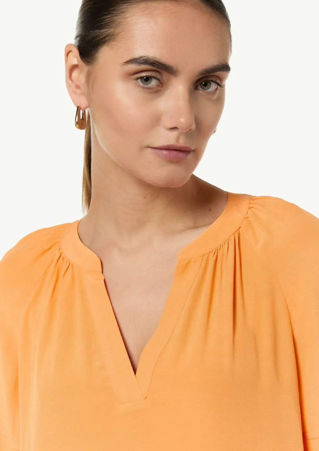 Bluse aus Crêpe-Comma Sale