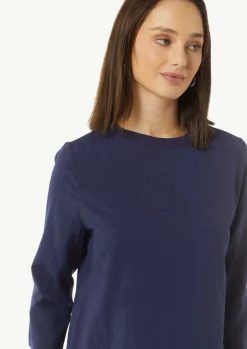 Bluse aus Jacquard mit T-Shirt-Ausschnitt-Comma Clearance