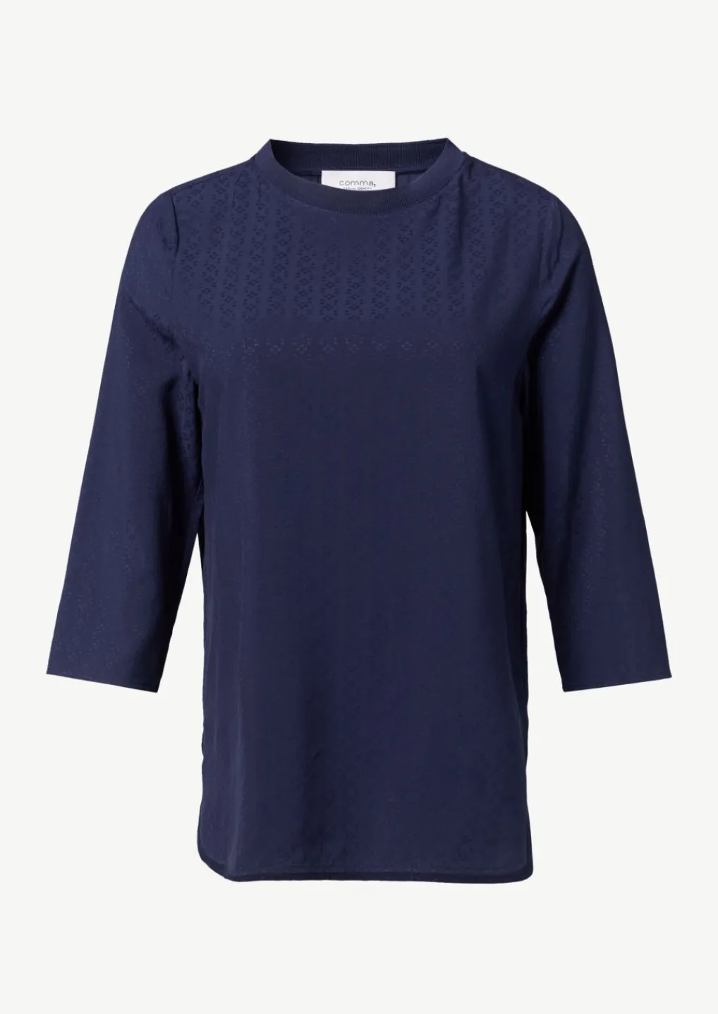 Bluse aus Jacquard mit T-Shirt-Ausschnitt-Comma Clearance