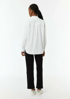 Bluse aus Popeline mit Rüschen-Details-Comma Sale