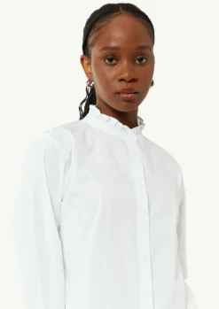 Bluse aus Popeline mit Rüschen-Details-Comma Sale