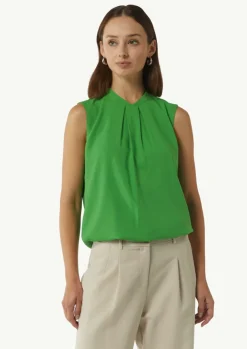 Bluse aus Viskose-Crêpe mit Faltendetails-Comma Discount