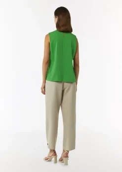 Bluse aus Viskose-Crêpe mit Faltendetails-Comma Discount