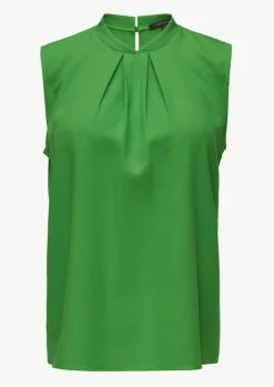 Bluse aus Viskose-Crêpe mit Faltendetails-Comma Discount