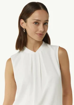 Bluse aus Viskose-Crêpe mit Faltendetails-Comma Hot
