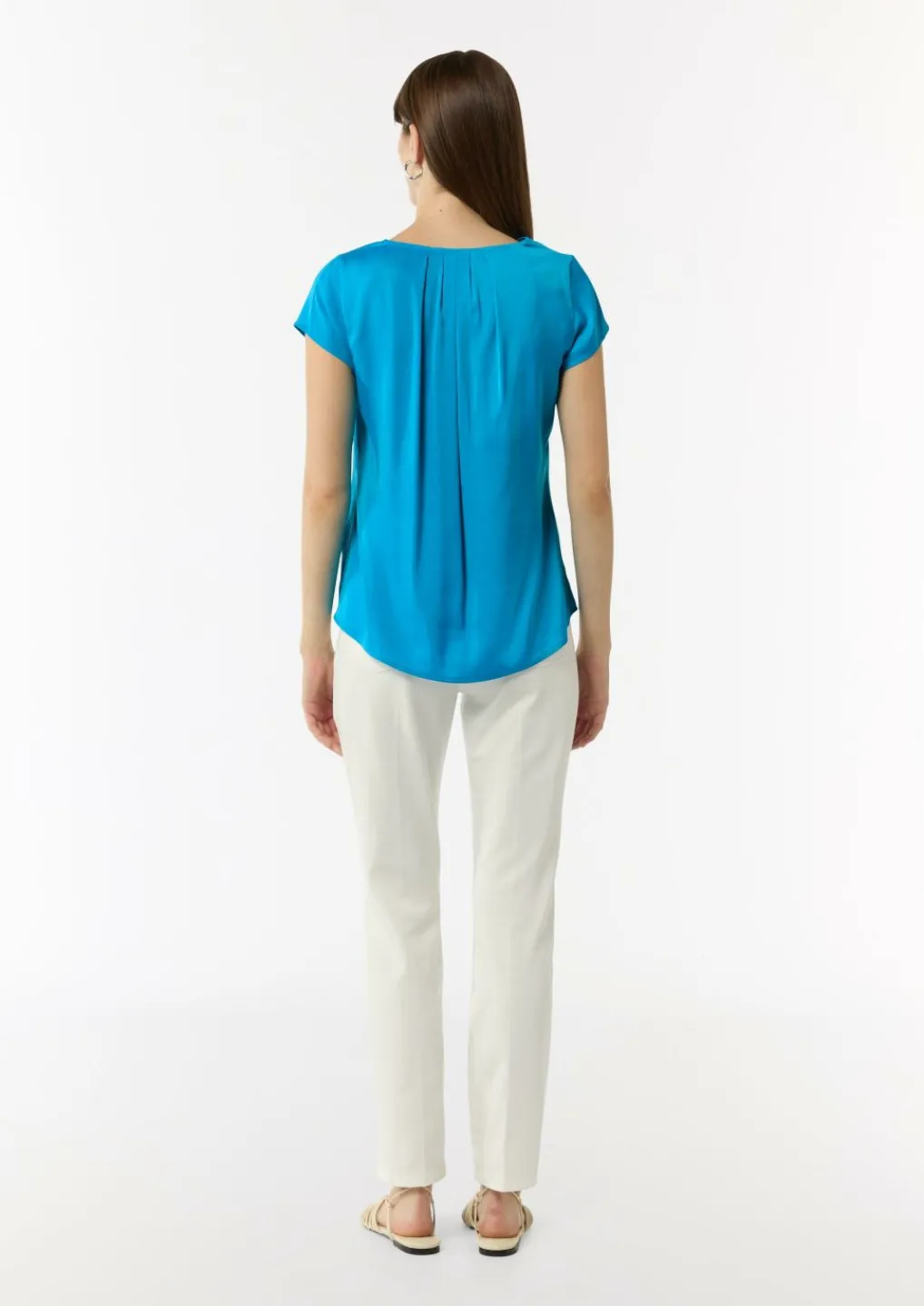 Bluse aus Viskosemix mit Faltendetail-Comma Sale