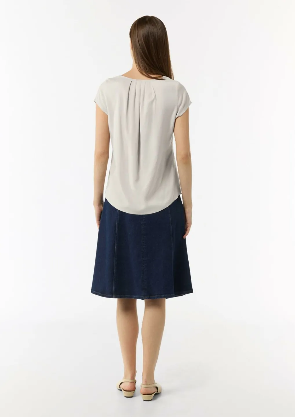 Bluse aus Viskosemix mit Faltendetail-Comma Discount