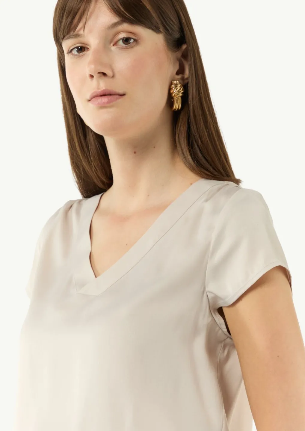 Bluse aus Viskosemix mit Faltendetail-Comma Discount