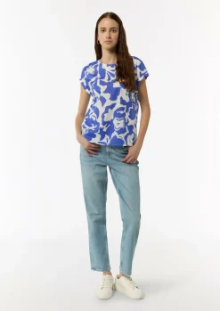 Bluse mit All-over-Print-Comma Sale