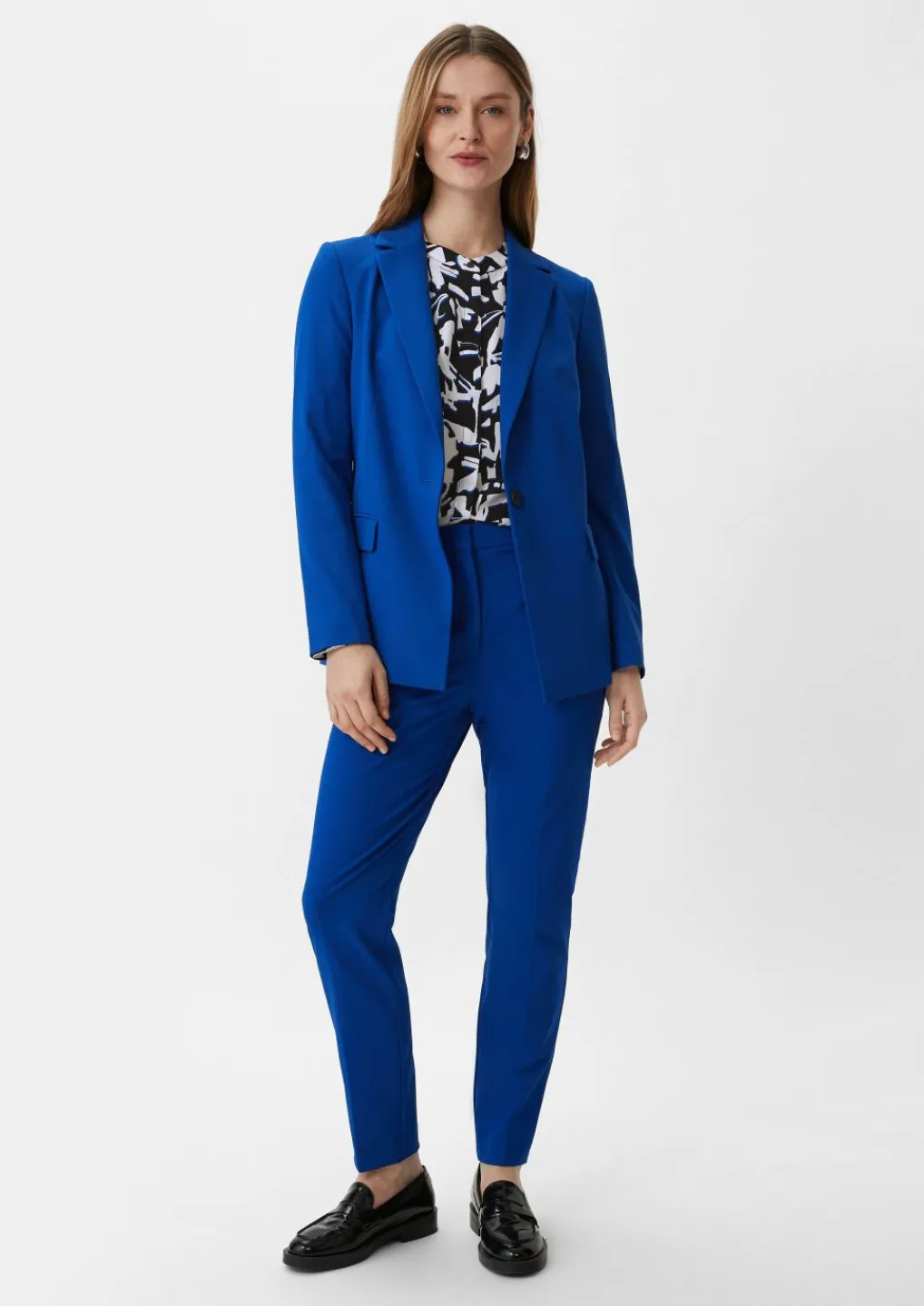 Bluse mit All-over-Print-Comma Fashion