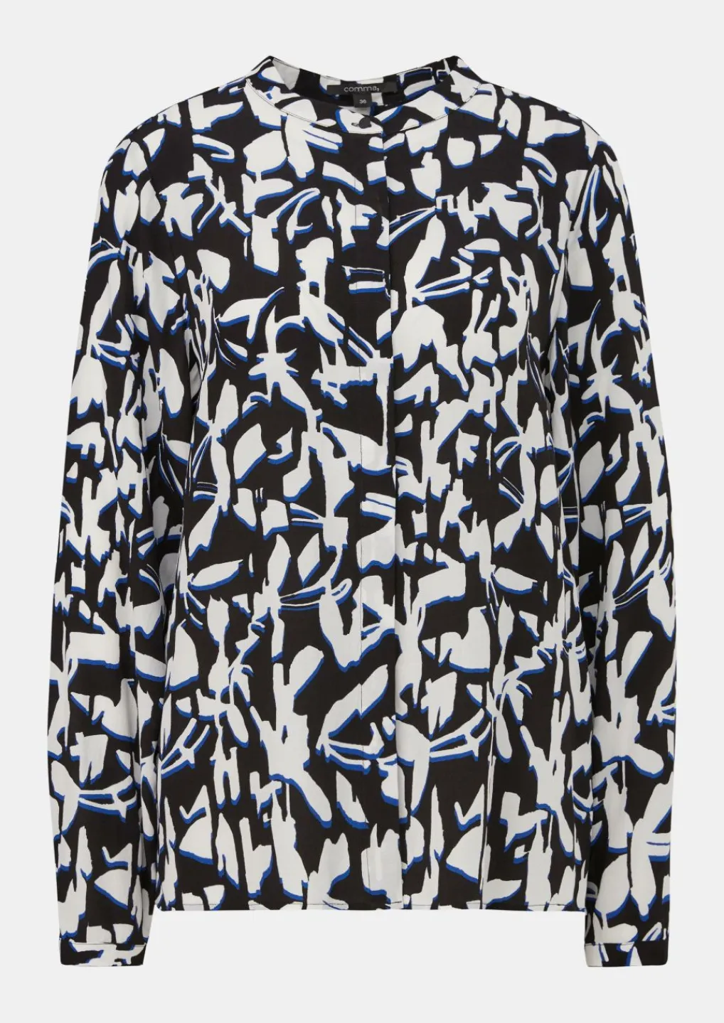 Bluse mit All-over-Print-Comma Fashion