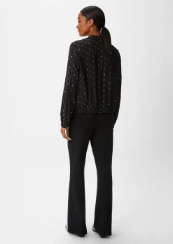 Bluse mit Dobbystruktur-Comma Best
