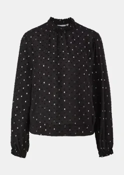 Bluse mit Dobbystruktur-Comma Best