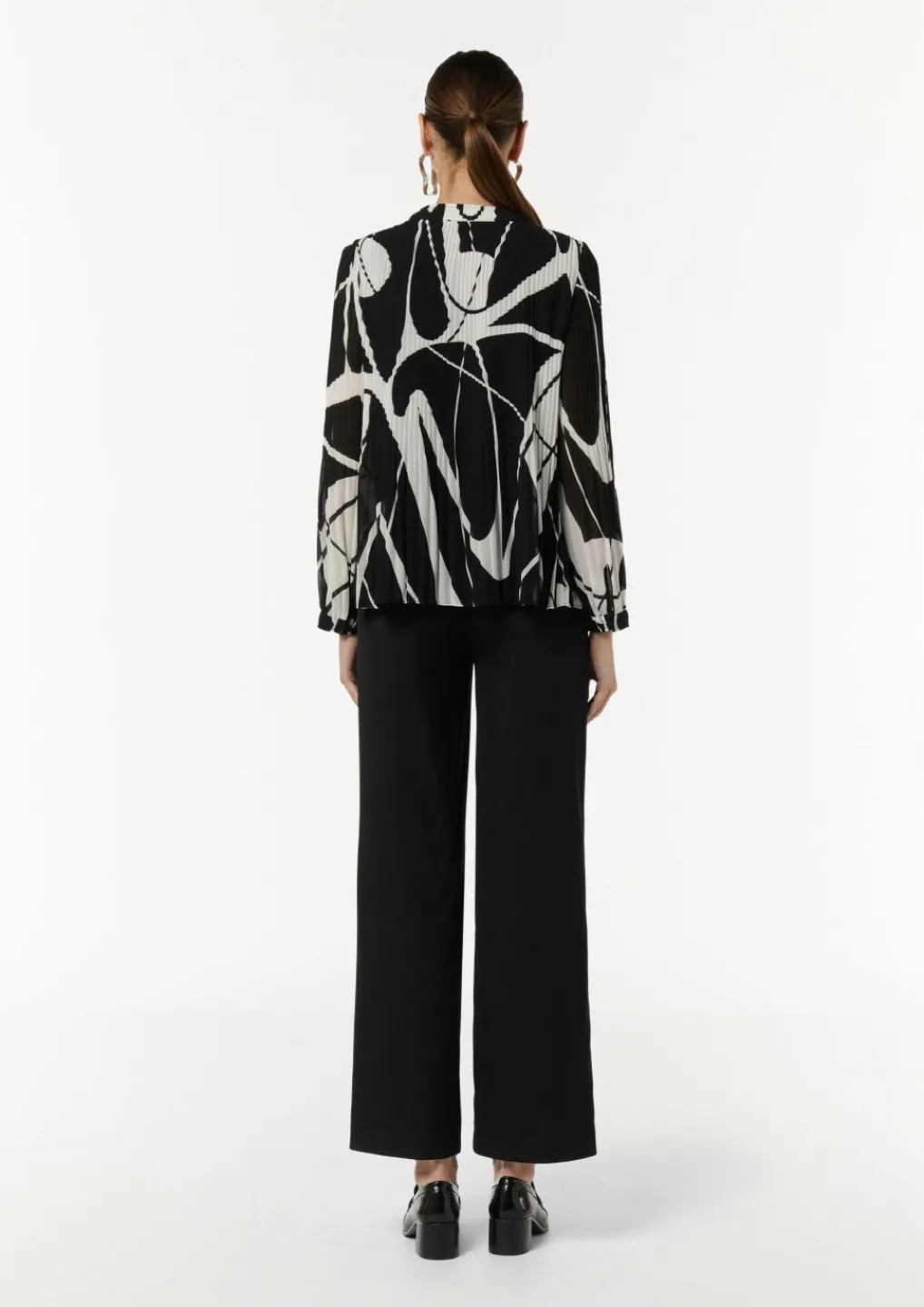 Bluse mit Plisseefalten-Comma New