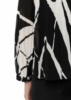 Bluse mit Plisseefalten-Comma New