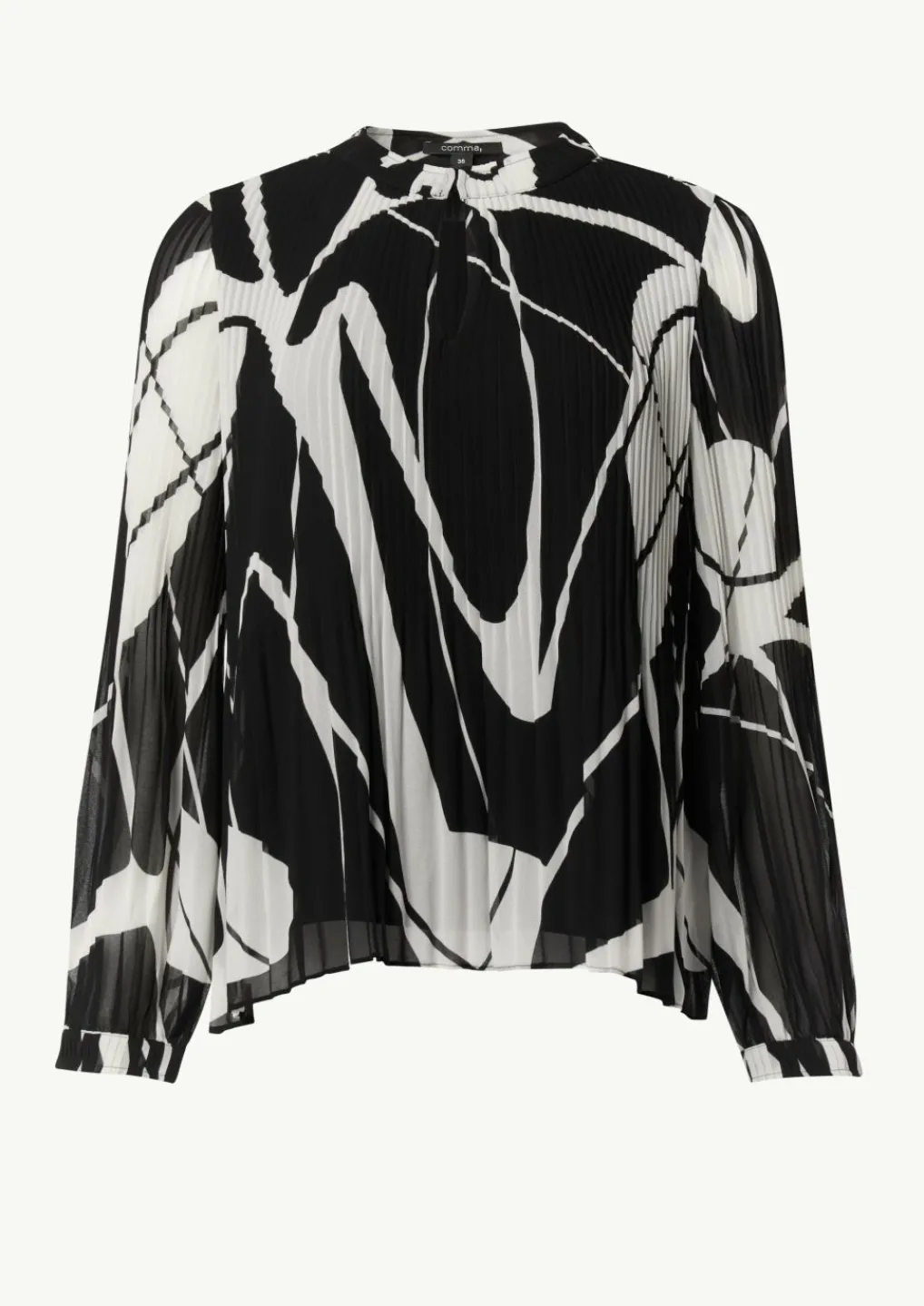 Bluse mit Plisseefalten-Comma New